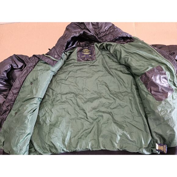 ALPHA INDUSTRIES Combat N-2B Short Waist Down Parka Black/Forest Green size 3XL - Picture 15 of 16
